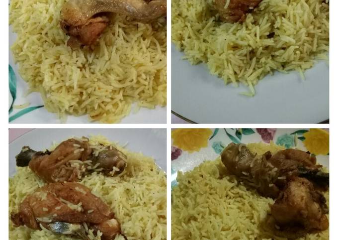 Nasi Basmati bumbu biryani dgn ayam goreng