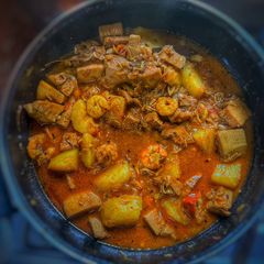 A picture of Jackfruit prawn curry kolkata style.