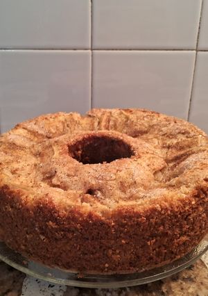 Una foto de Budín húmedo de manzanas y ricota