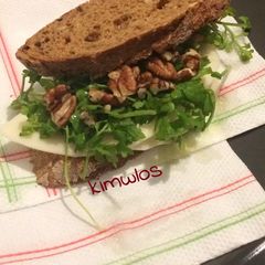 Watercress and Provolone Sandwich A picture of Watercress and Provolone Sandwich.