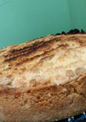 Una foto de Crumble de peras