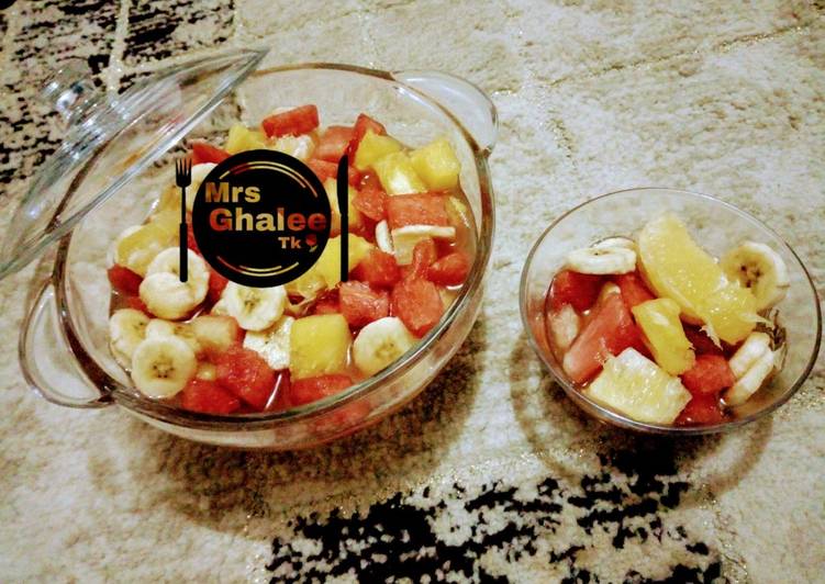 Recipe of Any-night-of-the-week Fruits salad with mint leave sugar syrup | This is Recipe So Deilicios You Must Try Now !!