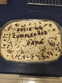 Una foto de Tarta de galletas y crema de moca
