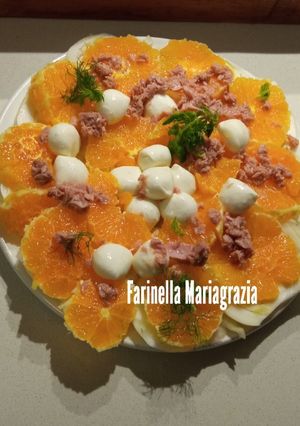 Foto di Insalata Siciliana di finocchi km zero arance kmzero tonno e mozzarelline 👩‍🍳❤️🏡🍊