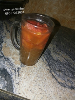 A picture of Tamarind juice with water melon.