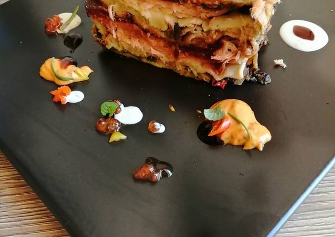 Lasagnes saumon🦈 épinards 🥬légumes de saison🥦🥕🍄healthy food
