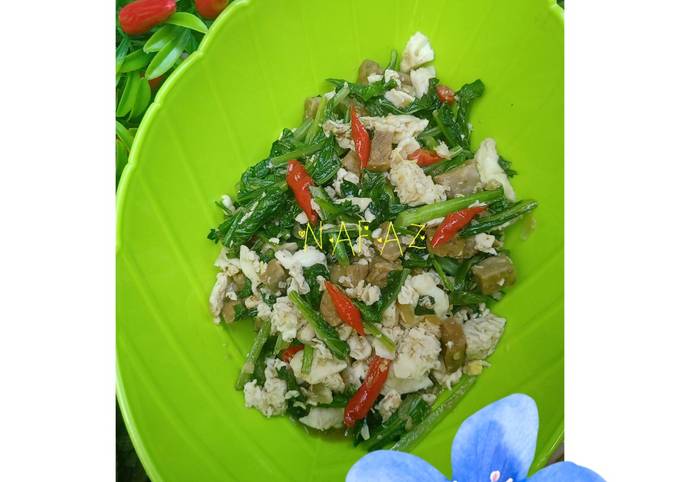 Resep Oseng sawi, tempe +putih telur suka²🍀 Anti Gagal