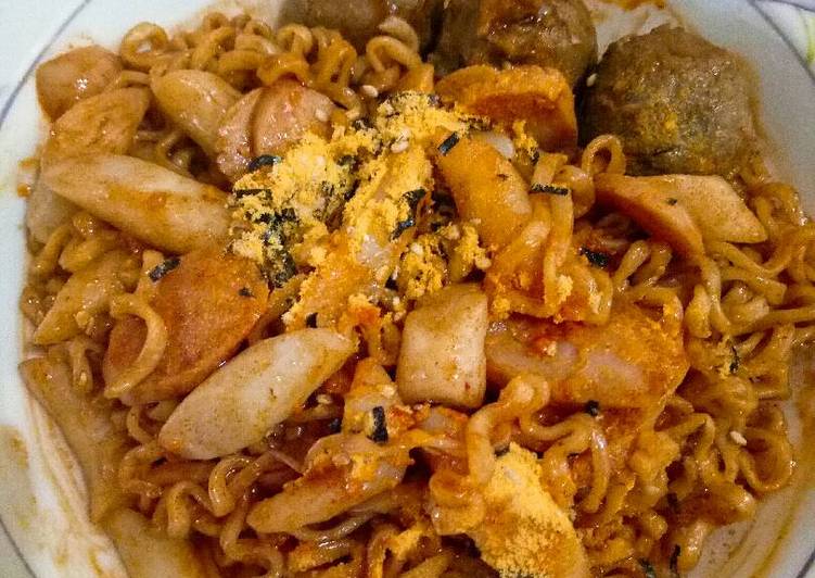 Resep Samyang+topokki (rapokki), Enak