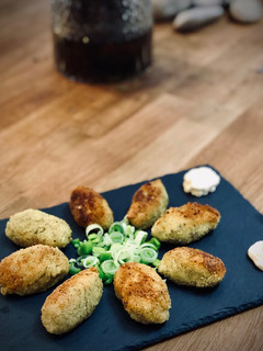 Una foto de Croquetas de jamón y trigueros en thermomix