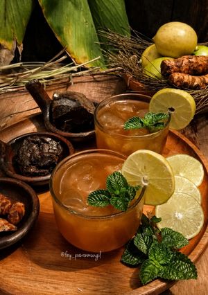 Foto resep Es Kunyit / Kunyit Asem Lemon