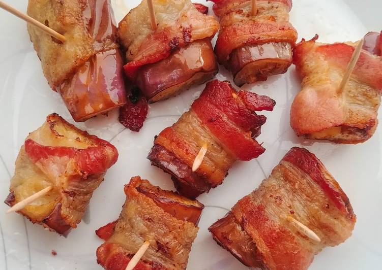 Steps to Prepare Any-night-of-the-week Bacon Wrapped Eggplants