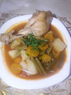 صورة لوصفة جواز الخضر بالدجاج 😋😋