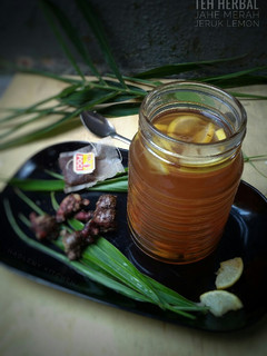 Foto resep Teh Herbal Jahe Merah Jeruk Lemon