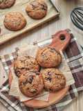 Chewy Choco Cookies dengan margarin cair