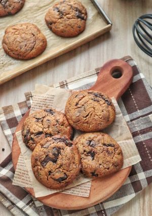 Foto resep Chewy Choco Cookies dg margarin cair