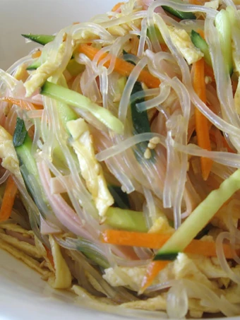 Simple Way Prepare Recipe Harusame (Japanese Vermicelli) Salad that is Delicious, Delicious}