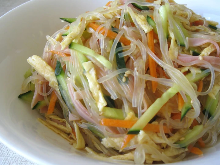 Simple Way Prepare Recipe Harusame (Japanese Vermicelli) Salad that is Delicious, Delicious}