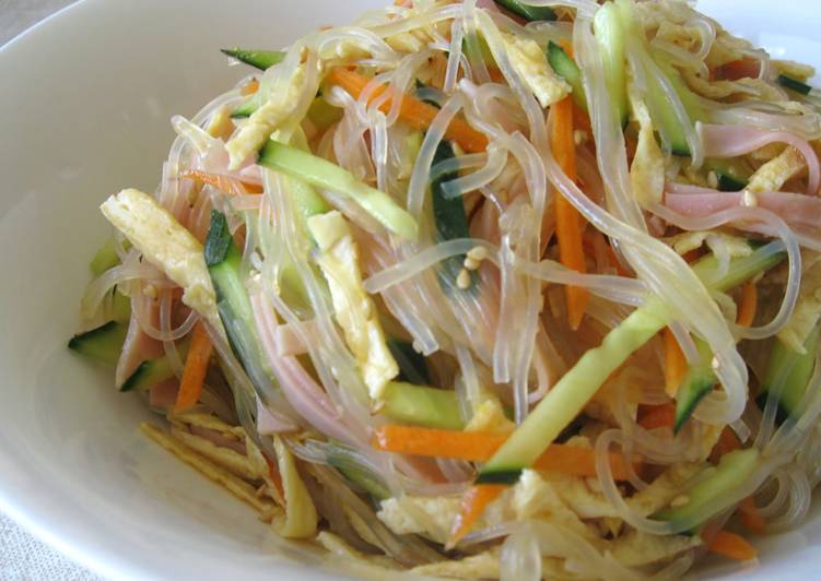 Steps to Prepare Perfect Harusame (Japanese Vermicelli) Salad