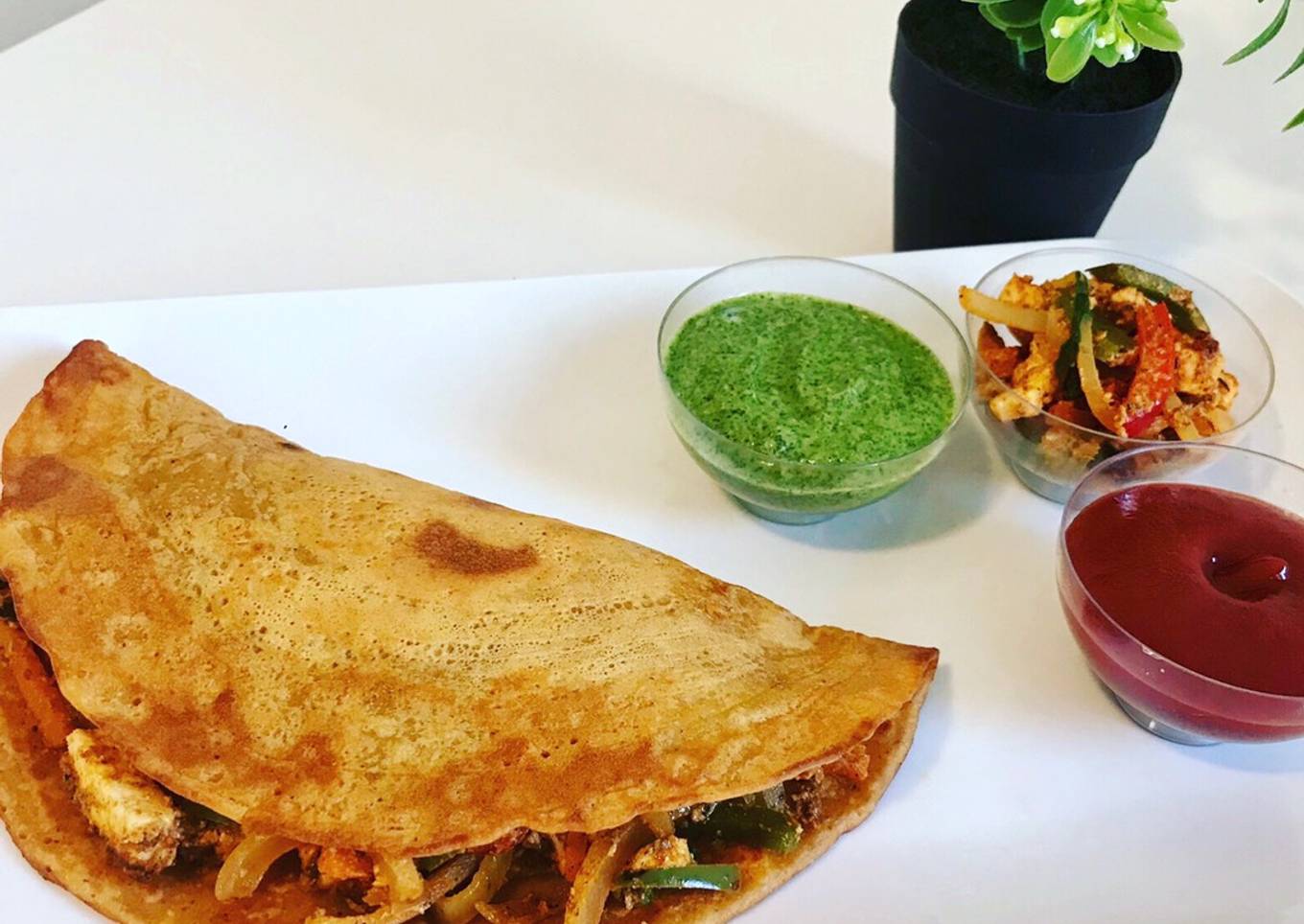 Stuffed Tandoori Besan Chilla