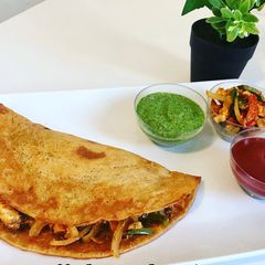 A picture of Stuffed Tandoori Besan Chilla.