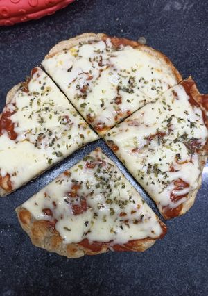 Una foto de Pizza con masa de avena