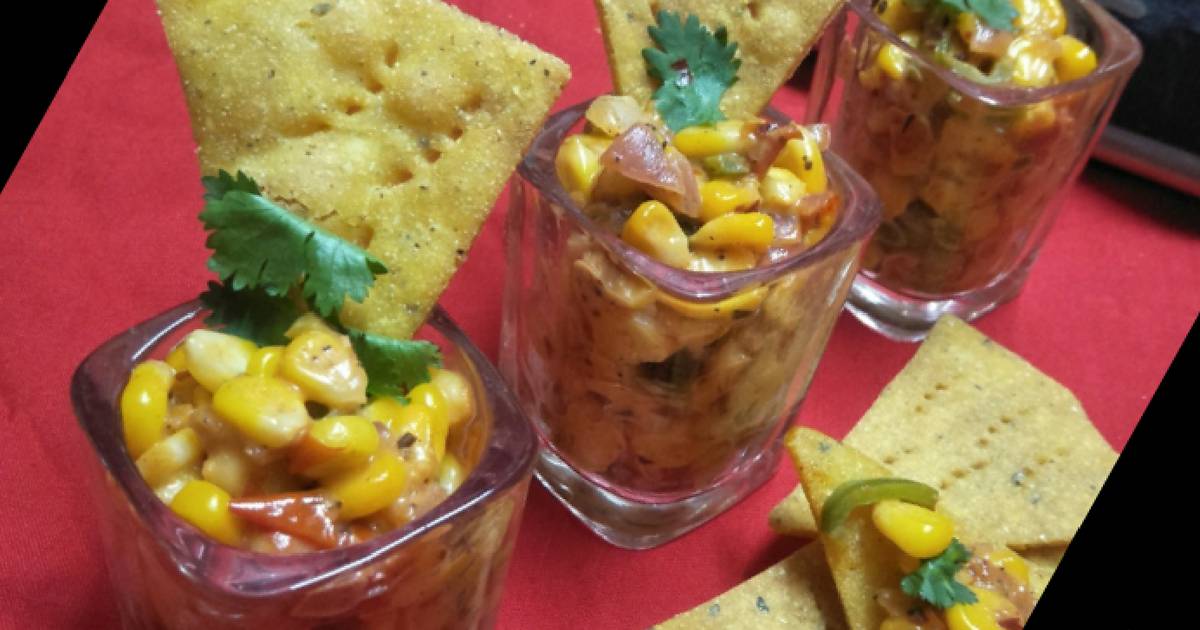 Corn chat shots with Nachos