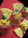 Corn chat shots with Nachos