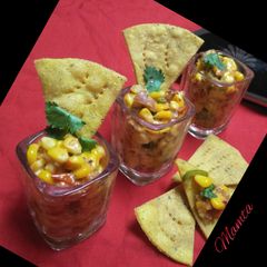 A picture of Corn chat shots with Nachos.