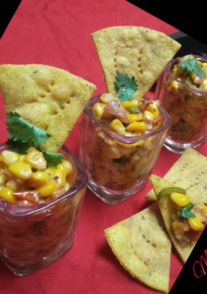 A picture of Corn chat shots with Nachos.