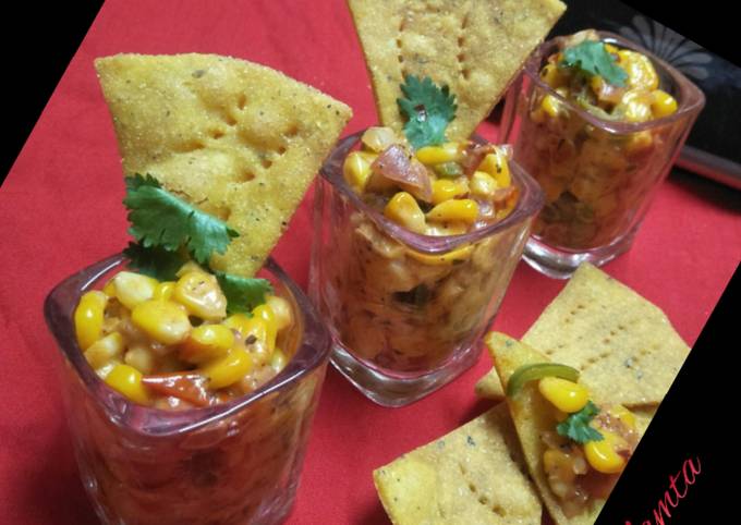 Corn chat shots with Nachos