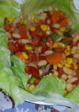 صورة لوصفة سلطة الخضار اللذيذة 😋👌