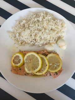 Una foto de Salmón al papillote