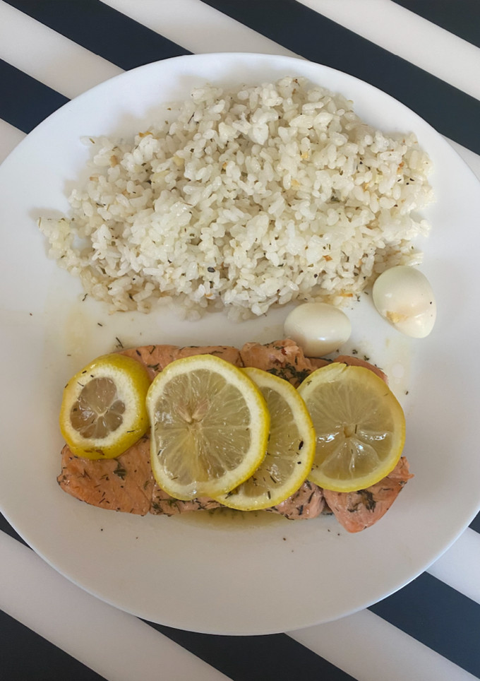 Una foto de Salmón al papillote
