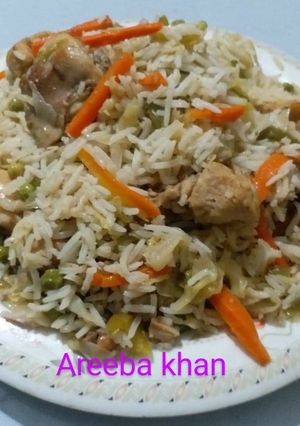 A picture of Chinese Chicken Fried Rice.
