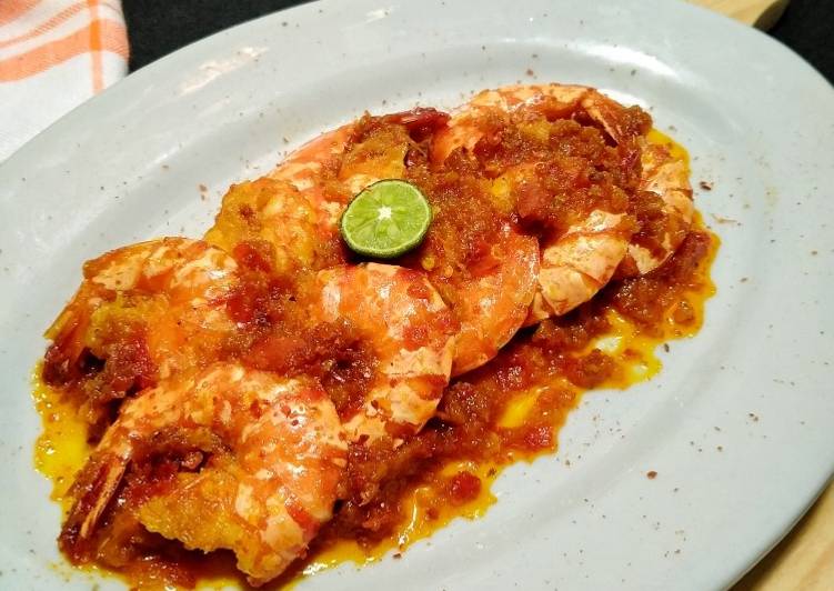 Cara mudah memasak Tumis Udang Merah, Anti Gagal