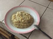 Una foto de sémola de trigo dulce