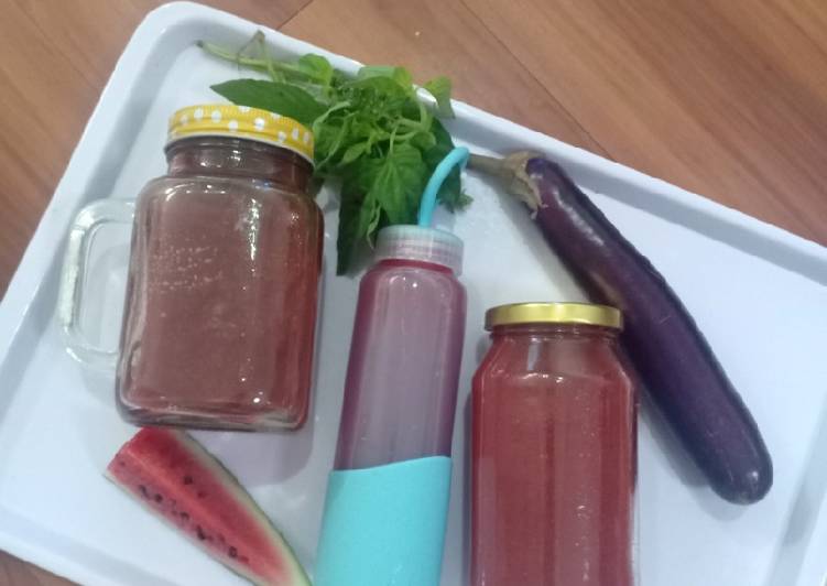 Jus semangka terung ungu diet juicer resep kurus