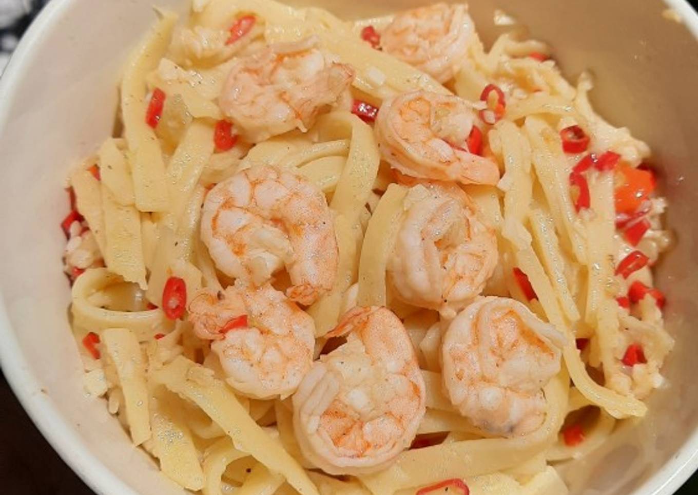 Fettuccine Aglio e Olio Udang