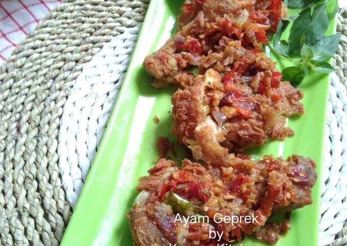 Resep 174. Ayam Geprek Rumahan, Bikin Ngiler