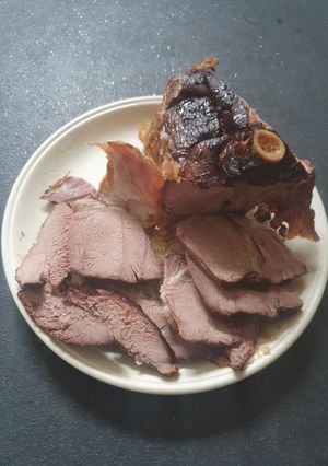 A picture of Slow roasted Half Leg Lamb.