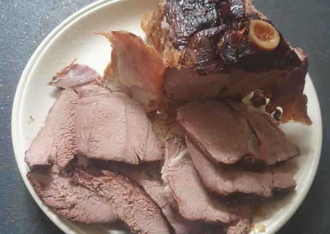 Slow roasted Half Leg Lamb Recipe by Gary Waite - Cookpad