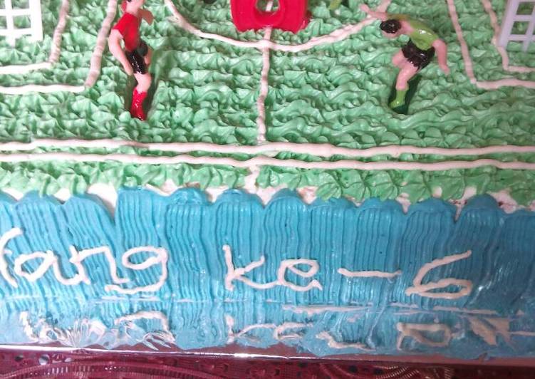 Resep Cake ultah sepak bola Anti Gagal