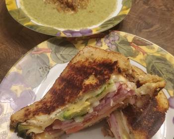 Easy Make Recipe Brads panini w cream of broccoli  turnip green soup Practical Delicious