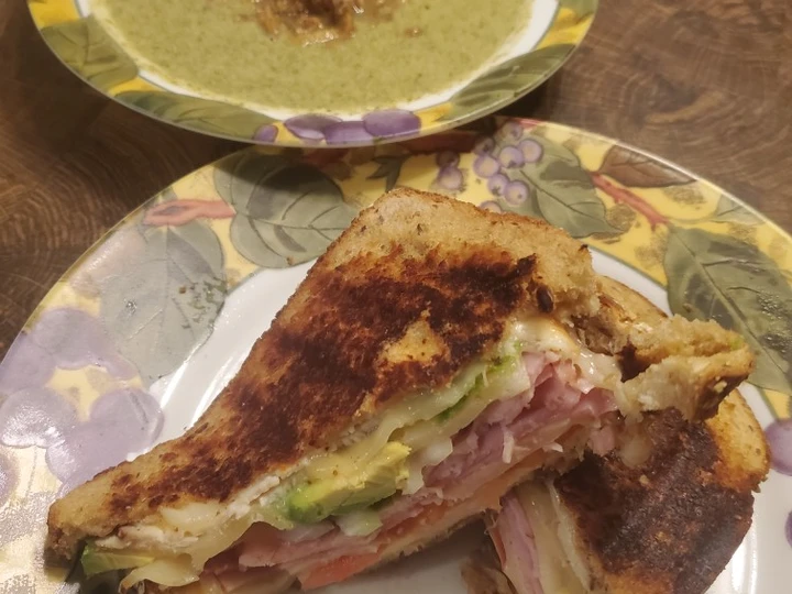 Easy Way Prepare Recipe Brad&amp;#39;s panini w/ cream of broccoli &amp;amp; turnip green soup that is Delicious, Really Delicious}