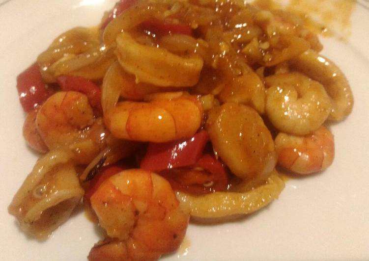 Resep Udang Cumi Saus Margarin yang simpel