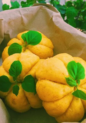 Hình của món Bánh bao bí đỏ.