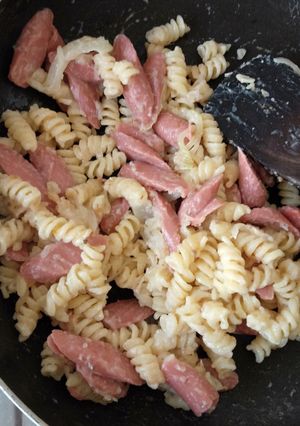Foto resep Macaroni Carbonara Sosis