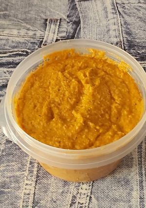 Una foto de Sobrasada vegana casera