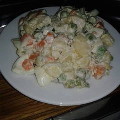 Coleslaw with irish potatoes salad cream A picture of Coleslaw with irish potatoes salad cream.