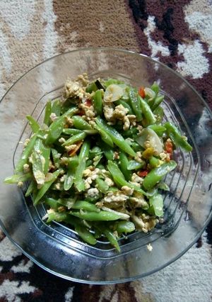 Foto resep Buncis telur pedas